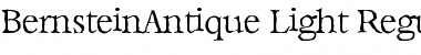 Download BernsteinAntique-Light Regular Font Title Preview