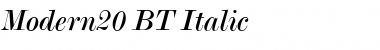 Download Modern20 BT Italic Font