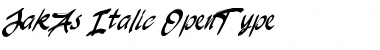 Download JakAs Italic Font Title Preview
