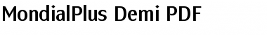 Download MondialPlus Demi Regular Font
