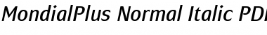 Download MondialPlus Normal Italic Font