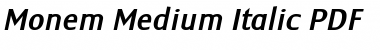 Download Monem Medium Italic Font