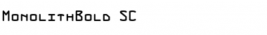 Download MonolithBold SC Font