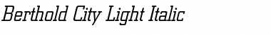 Download Berthold City Italic Font Title Preview