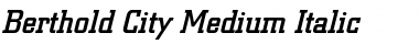 Download Berthold City Italic Font Title Preview