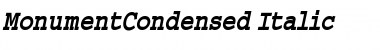 Download MonumentCondensed Italic Font
