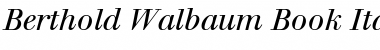 Download Berthold Walbaum Book Italic Font