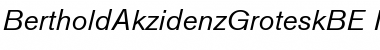 Download BertholdAkzidenzGroteskBE RomanItalic Font Title Preview