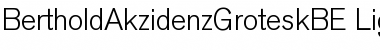 Download BertholdAkzidenzGroteskBE-Light Light Font Title Preview