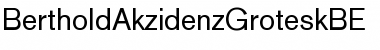 Download BertholdAkzidenzGroteskBE Roman Font Title Preview