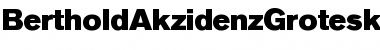 Download BertholdAkzidenzGroteskBESuper Roman Font Title Preview