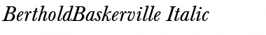 Download BertholdBaskerville RomanItalic Font Title Preview