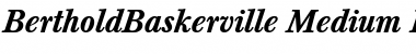 Download BertholdBaskerville-Medium MediumItalic Font Title Preview