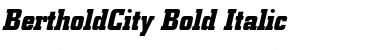 Download BertholdCity BoldItalic Font Title Preview