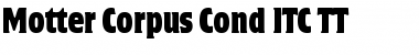 Download Motter Corpus Cond ITC TT Regular Font