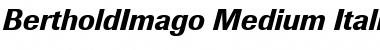 Download BertholdImago-Medium MediumItalic Font Title Preview
