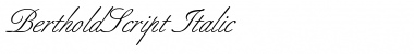 Download BertholdScript Italic Font Title Preview