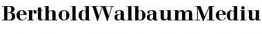 Download BertholdWalbaumMedium-Book Book Font Title Preview