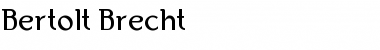 Download Bertolt Brecht Regular Font Title Preview