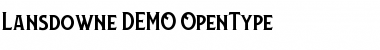 Download Lansdowne DEMO Regular Font Title Preview