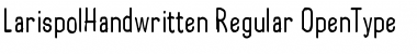 Download Larispol Handwritten Regular Font Title Preview