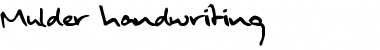 Download Mulder handwriting Regular Font