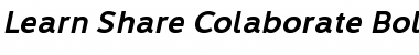 Download Learn Share Colaborate Bold Italic Font Title Preview