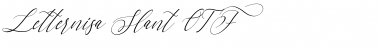 Download Letternisa Slant Regular Font Title Preview