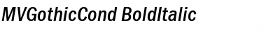 Download MVGothicCond BoldItalic Font