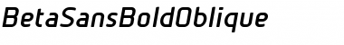 Download BetaSansBoldOblique Regular Font Title Preview