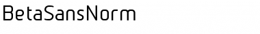 Download BetaSansNorm Regular Font Title Preview
