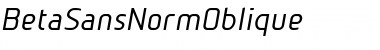 Download BetaSansNormOblique Regular Font Title Preview