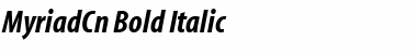 Download MyriadCn BoldItalic Font