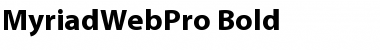 Download Myriad Web Pro Bold Font