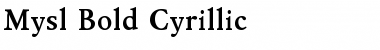 Download Mysl Bold Cyrillic Font