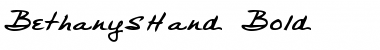 Download BethanysHand Bold Font Title Preview