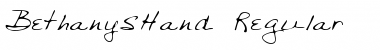 Download BethanysHand Regular Font Title Preview