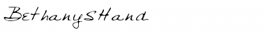 Download BethanysHand Regular Font Title Preview