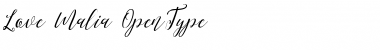 Download love malia art design Font Title Preview