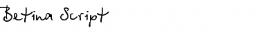Download Betina Script Regular Font Title Preview