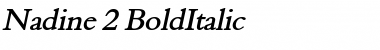 Download Nadine 2 BoldItalic Font
