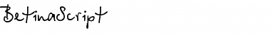 Download BetinaScript Normal Font Title Preview
