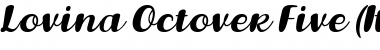 Download Lovina October Five Italic Font Title Preview
