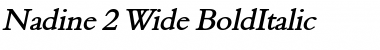 Download Nadine 2 Wide BoldItalic Font