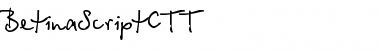 Download BetinaScriptCTT Regular Font Title Preview