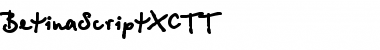 Download BetinaScriptXCTT Regular Font Title Preview