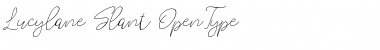 Download Lucylane Free Slant Regular Font Title Preview