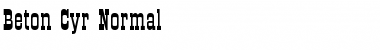 Download Beton Cyr Normal Font Title Preview
