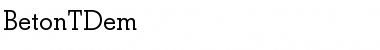 Download BetonTDem Regular Font Title Preview
