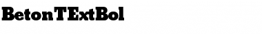 Download BetonTExtBol Regular Font Title Preview
